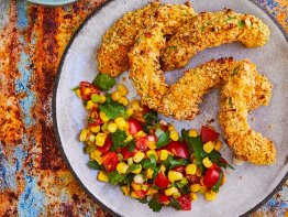 Crunchy GEM® Avocado Wedges with Tomato & Sweetcorn Salsa