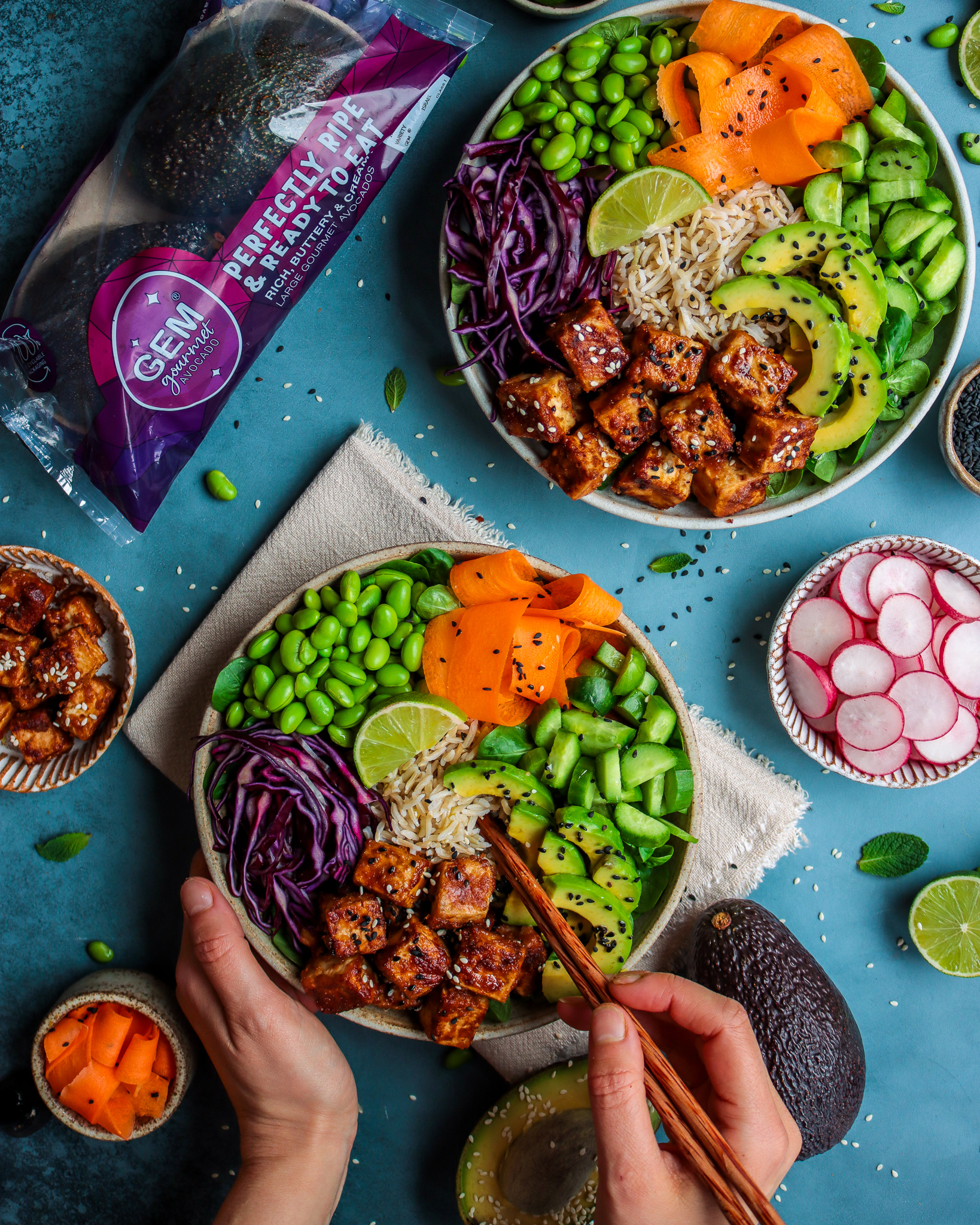 GEM® avocado Vegan poke bowl | Avocado Recipes | GEM® Avocado